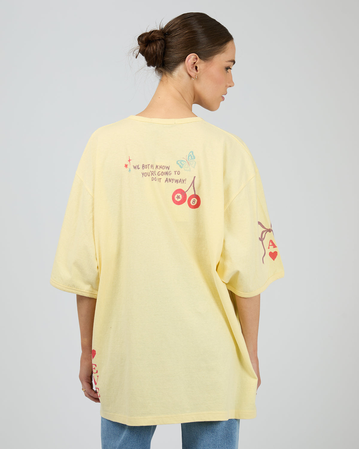 ALL ABOUT EVE / SNAKE EYES OVERSIZED TEE / LEMON / 6469033