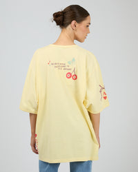 ALL ABOUT EVE / SNAKE EYES OVERSIZED TEE / LEMON / 6469033