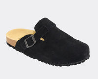 HUMAN / LARA SLIDE / BLACK SUEDE