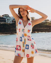 LINEN LUX / BELLE PLAYSUIT / VVNE11303