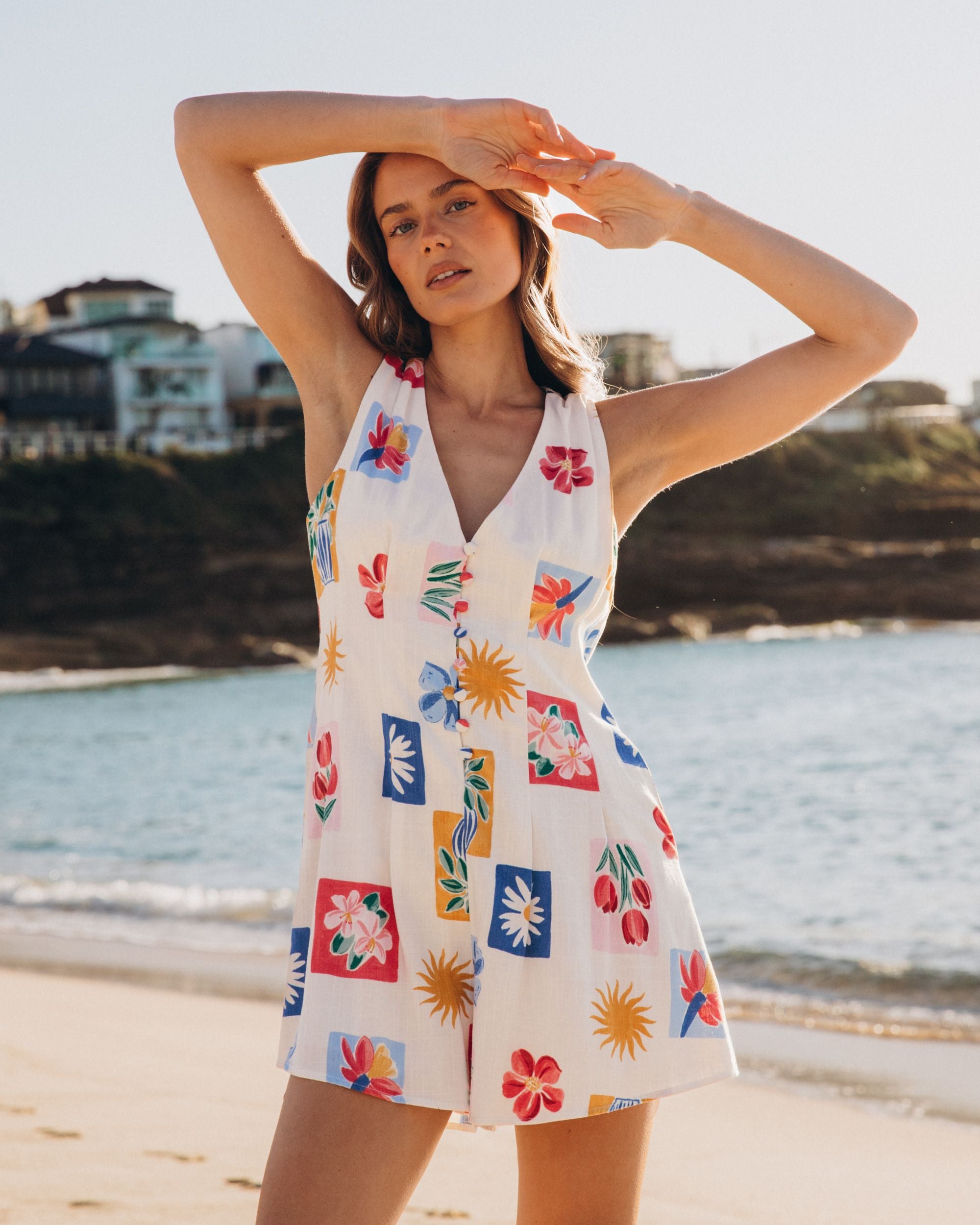LINEN LUX / BELLE PLAYSUIT / VVNE11303