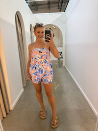 BY FRANKIE / FLORAL STRAPLESS SHORTS / 739-16