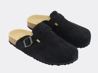 HUMAN / LARA SLIDE / BLACK SUEDE