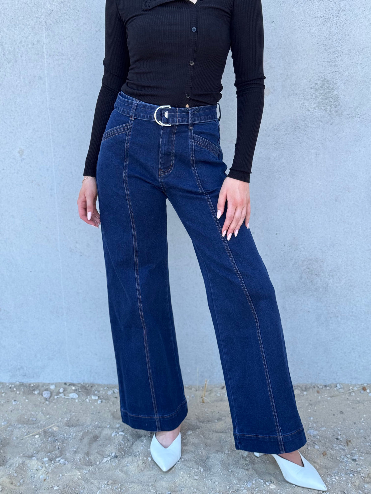 COUNTRY DENIM / DARCY BELTED JEANS / INDIGO