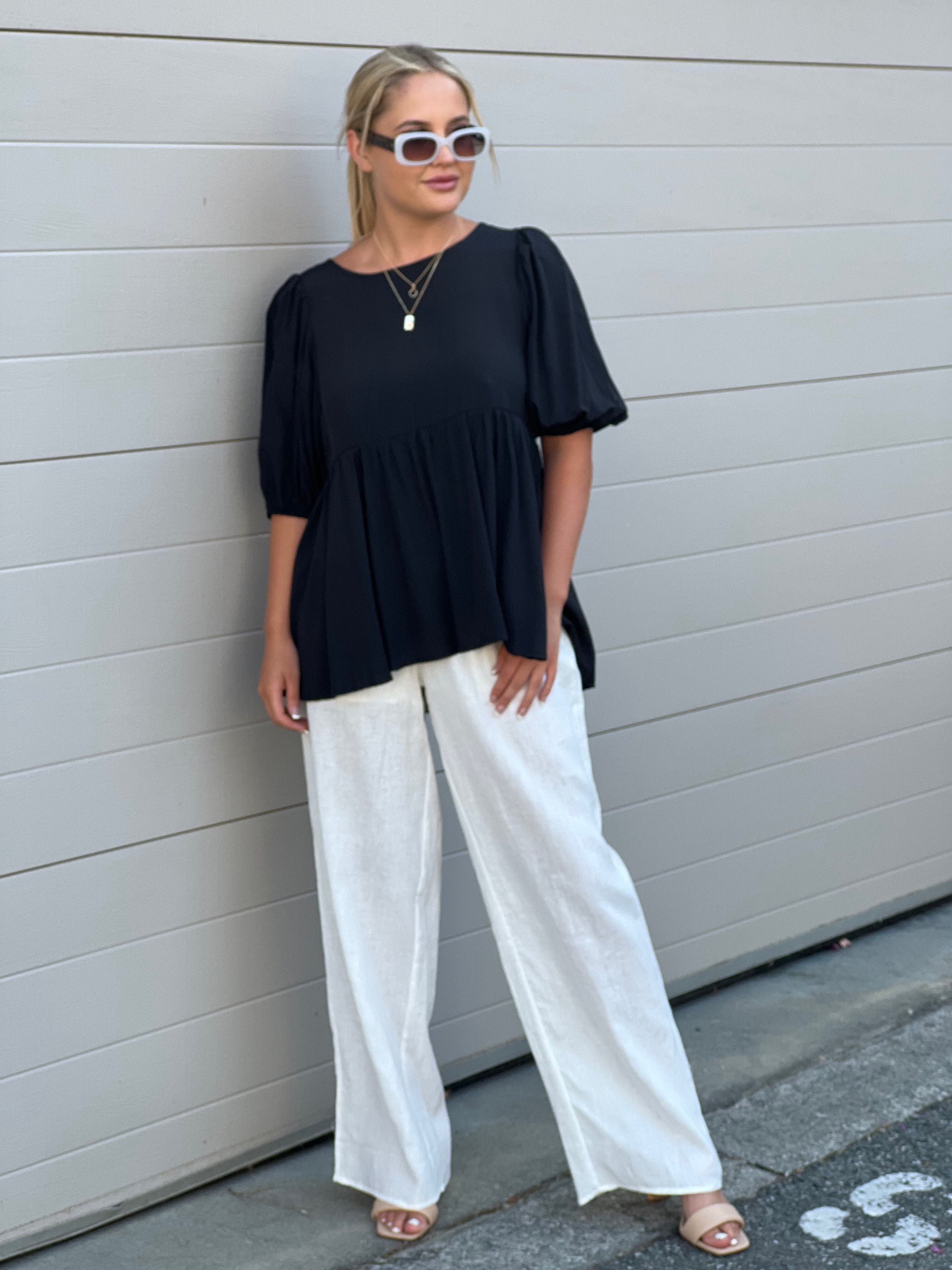 Babydoll Top - Black