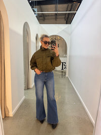BY FRANKIE / KHAKI FAX SUEDE JACKET / 889-2