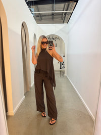 BY FRANKIE / MOCHA CUPRO PANTS  / 202613-2