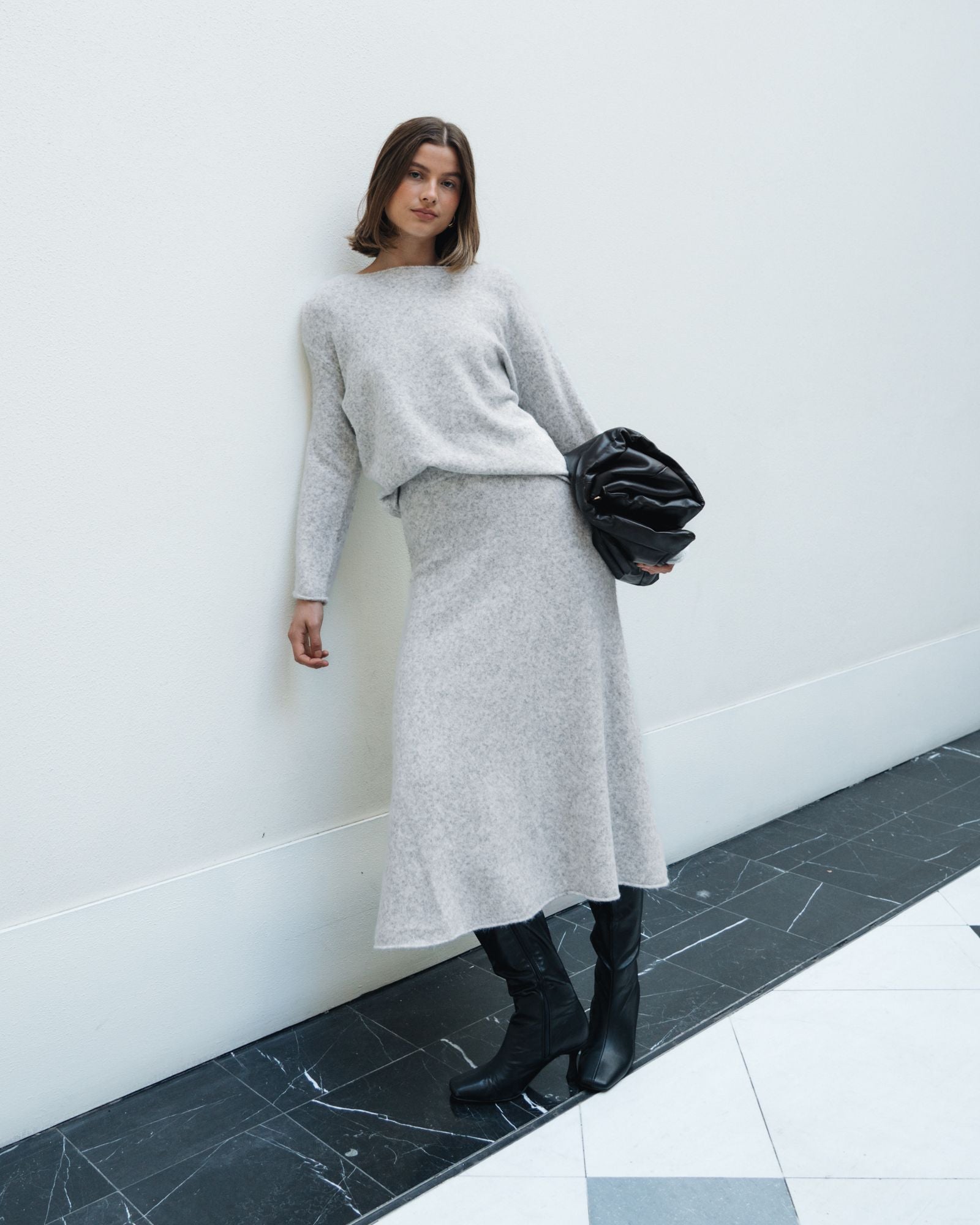 WHITE CLOSET / ROLLED EDGE SKIRT  / TF10759