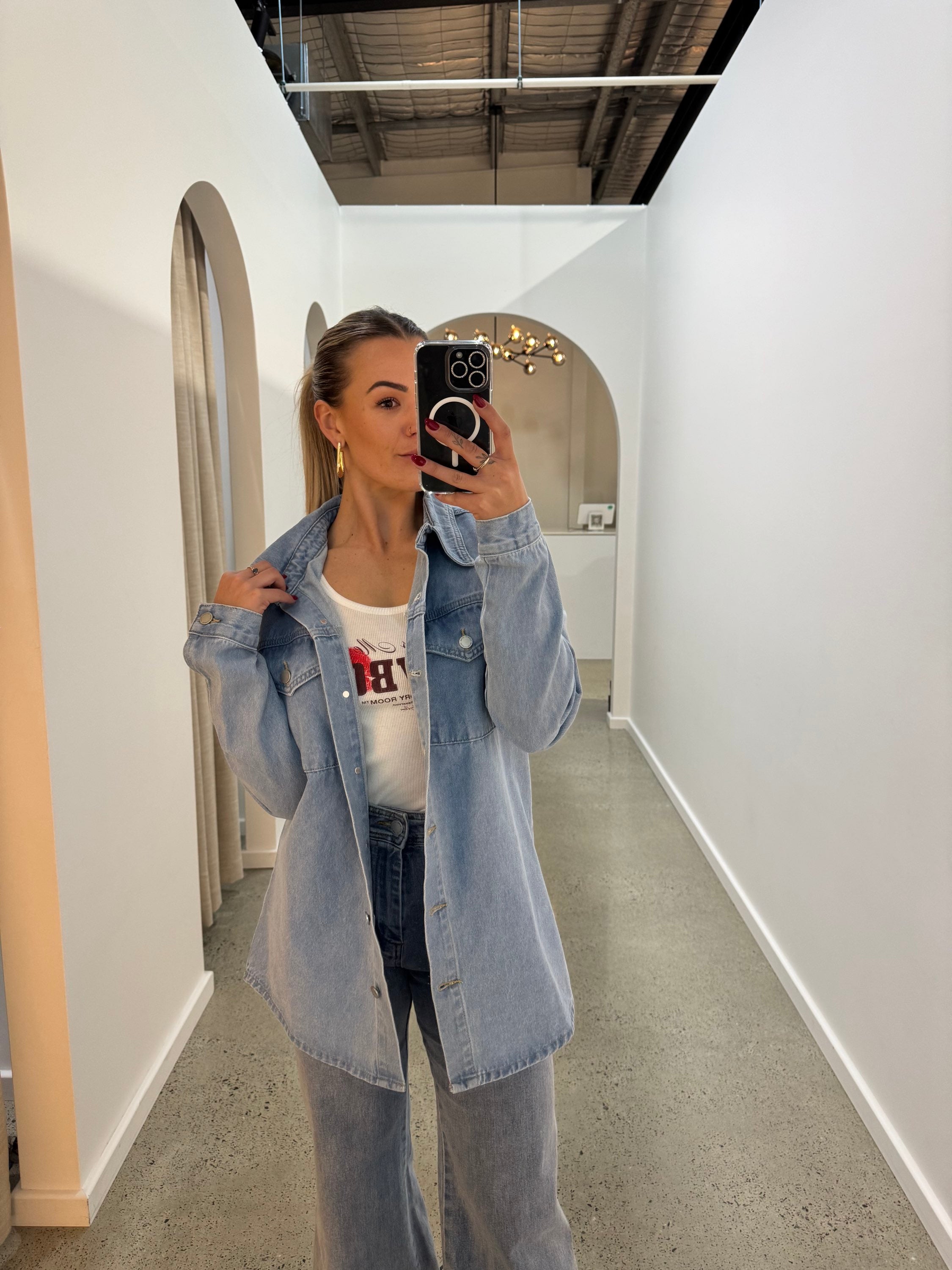 COUNTRY DENIM / BOYFRIEND SHACKET / LIGHT BLUE / CGJ1541