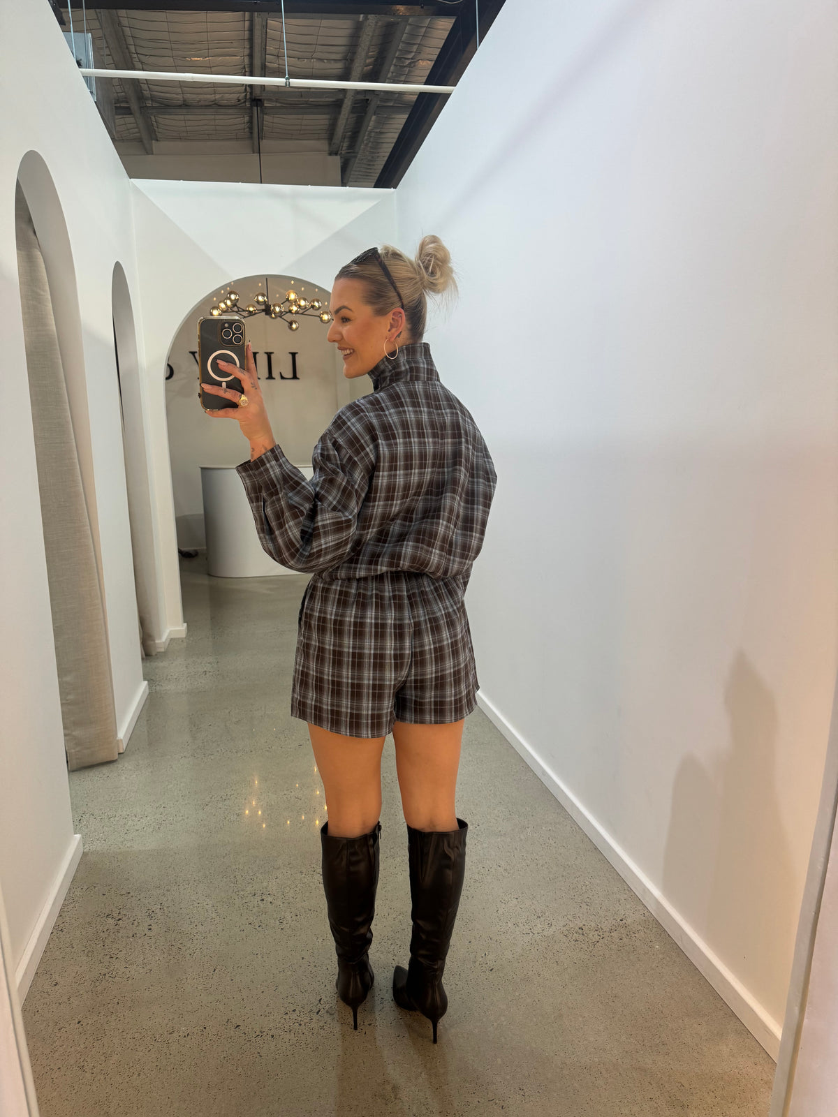 BY FRANKIE / BLUE PLAID SHORTS / 924-2