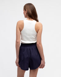LINEN LUX / I HEART YOU SHORTS / NAVY / VVN11529-1