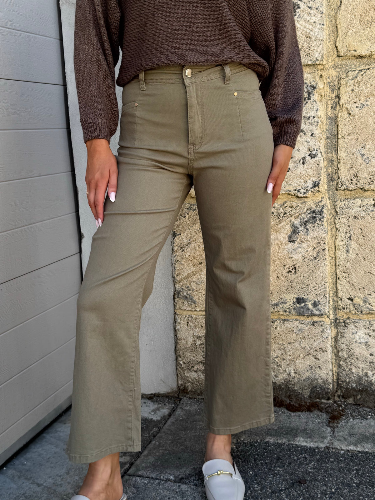 COUNTRY DENIM / CAPRICE CROPPED JEAN / KHAKI / CGJ1492