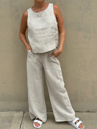 LITTLE LIES / JUDE LINEN PANTS / OATMEAL