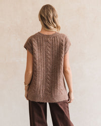 WHITE CLOSET / LIXUE KNIT TOP / CHOCOLATE / TF11622