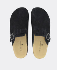 HUMAN / LARA SLIDE / BLACK SUEDE