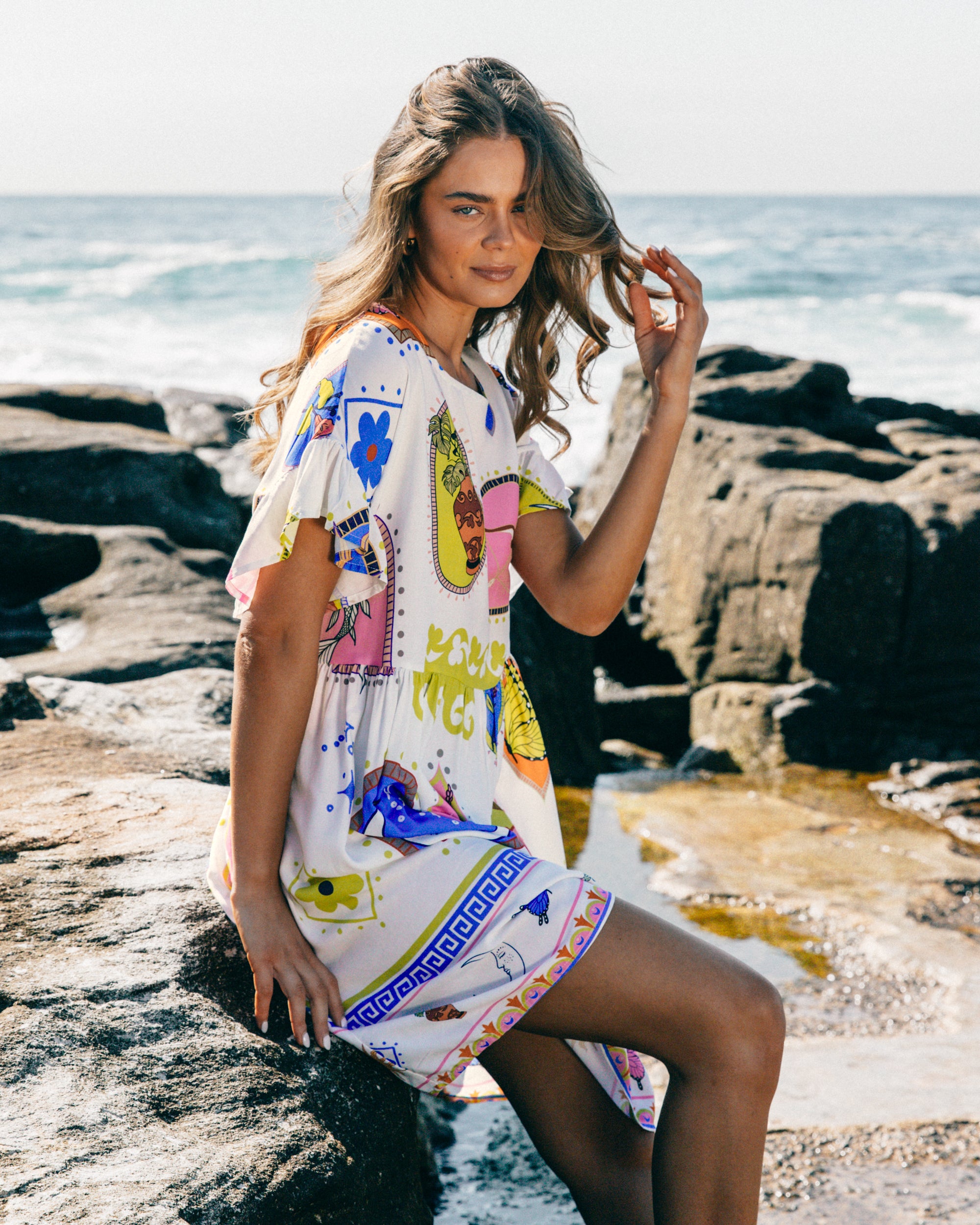 SUNETTA KNEE LENGTH DRESS