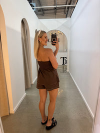 BY FRANKIE / CHOC STRAPLESS OVERSTITCHED SHORTS / 589-3
