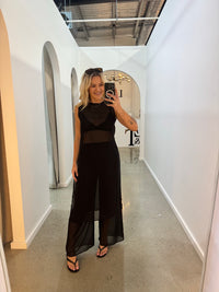 BY FRANKIE / BLACK SHEER TOP / 157-1