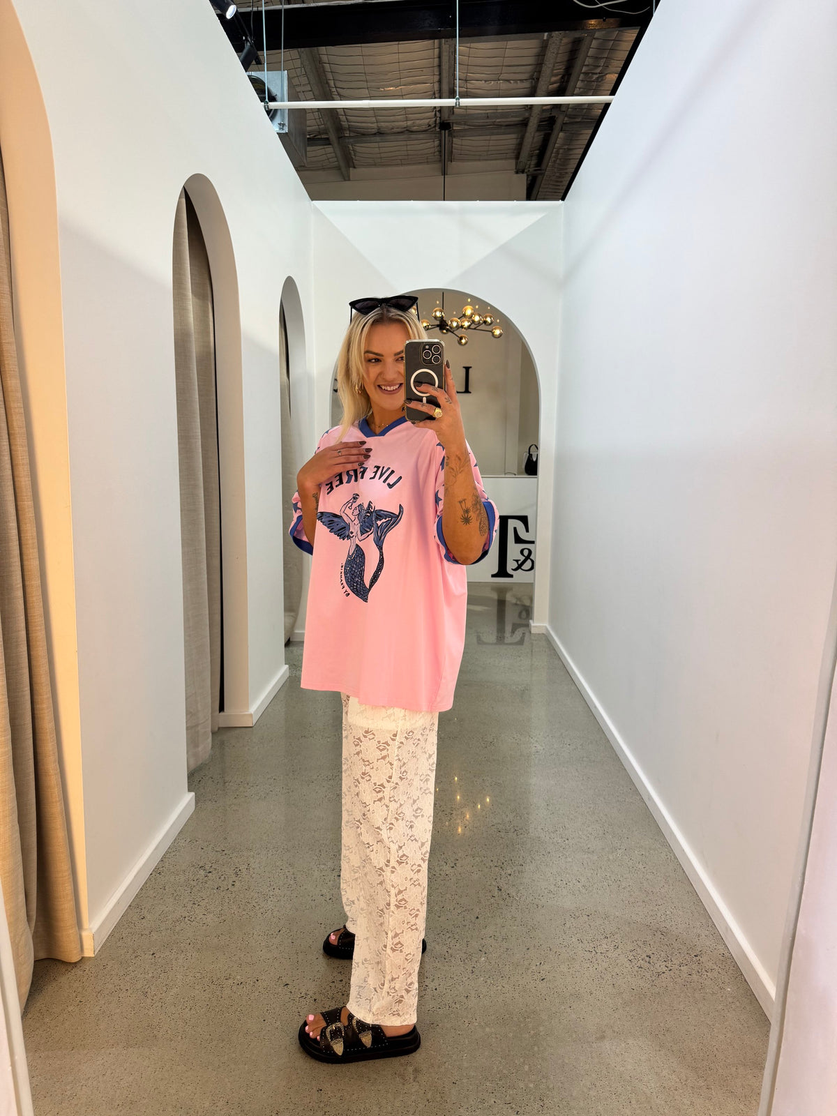 BY FRANKIE / LIVE FREE OVERSIZED TEE / 751-31