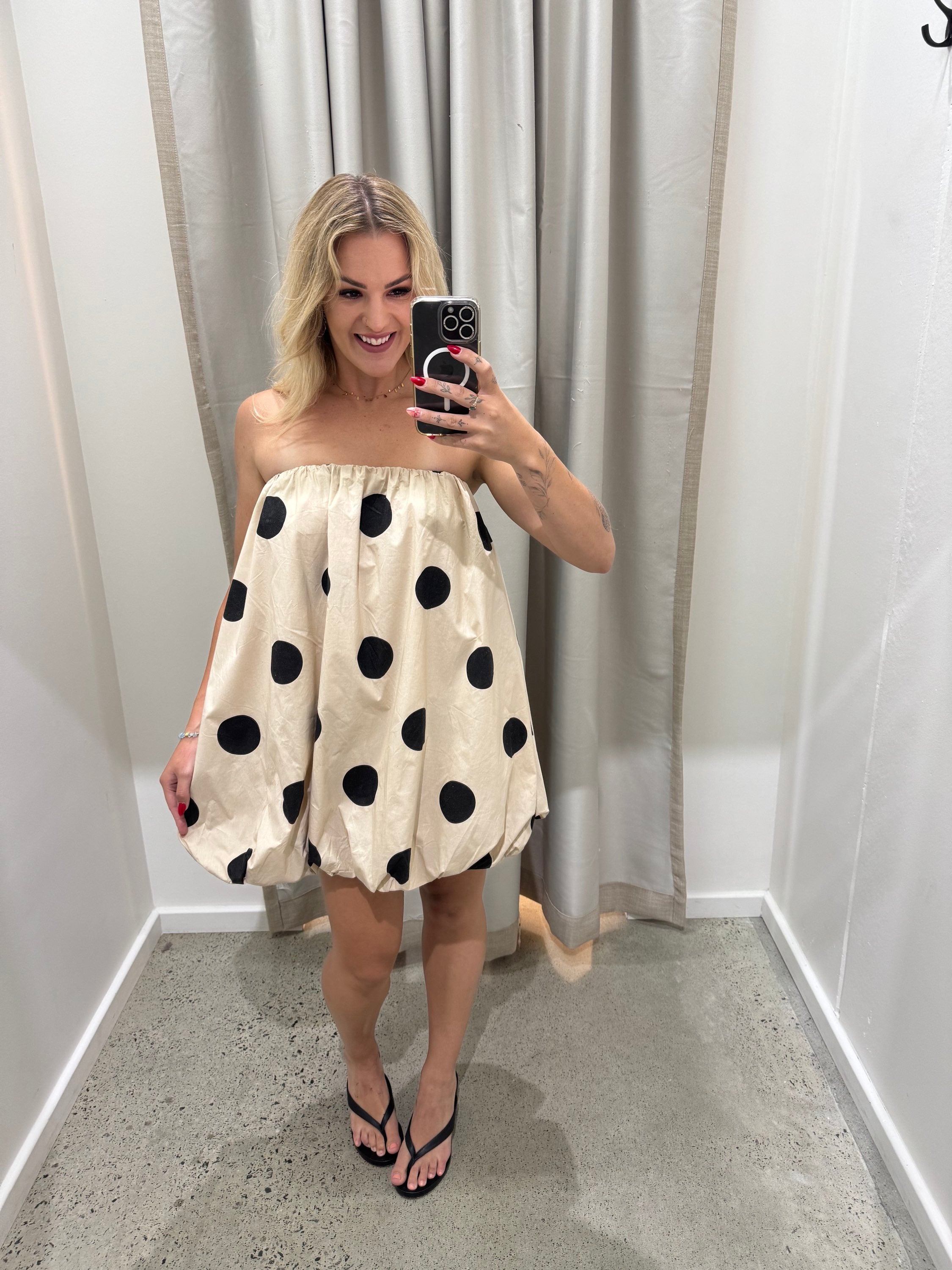 BY FRANKIE / BUBBLE DRESS BEIGE / 214-2