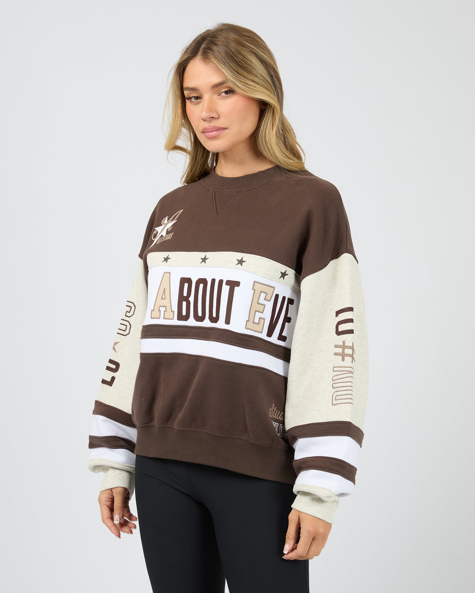 ALL ABOUT EVE / DIV ONE PANEL CREW JUMPER / 6477138.BRWN