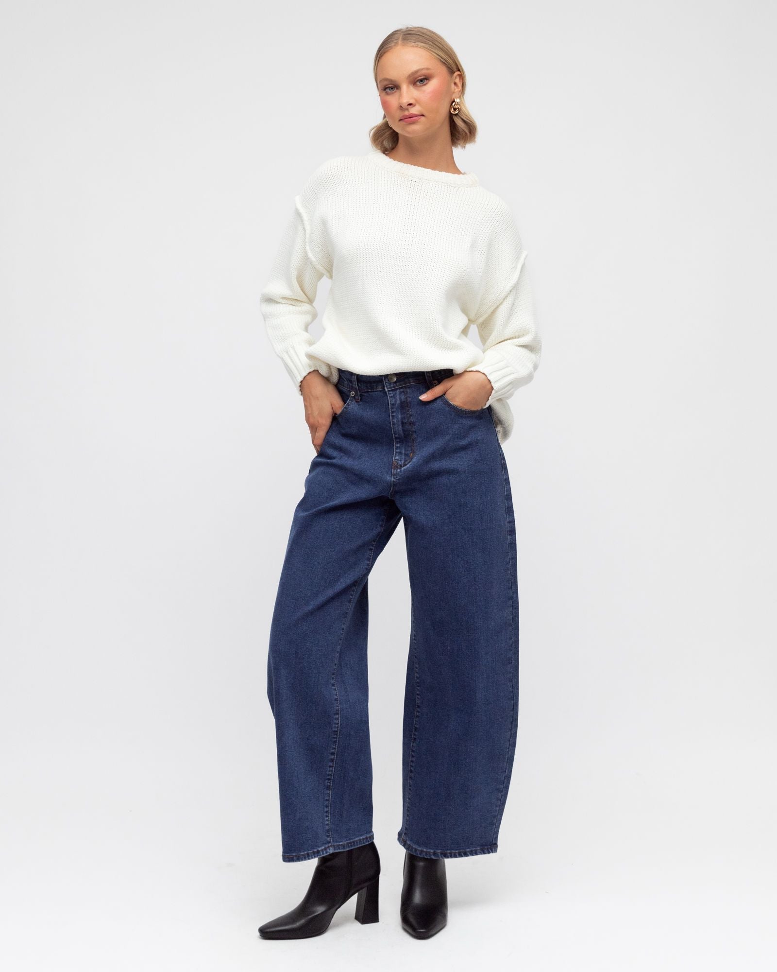 PAPER HEART / BOYFRIEND JUMPER / CREAM / PH12740