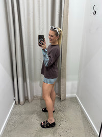 BY FRANKIE / BLUE CHOCOLATE L/S TOP / 906-1
