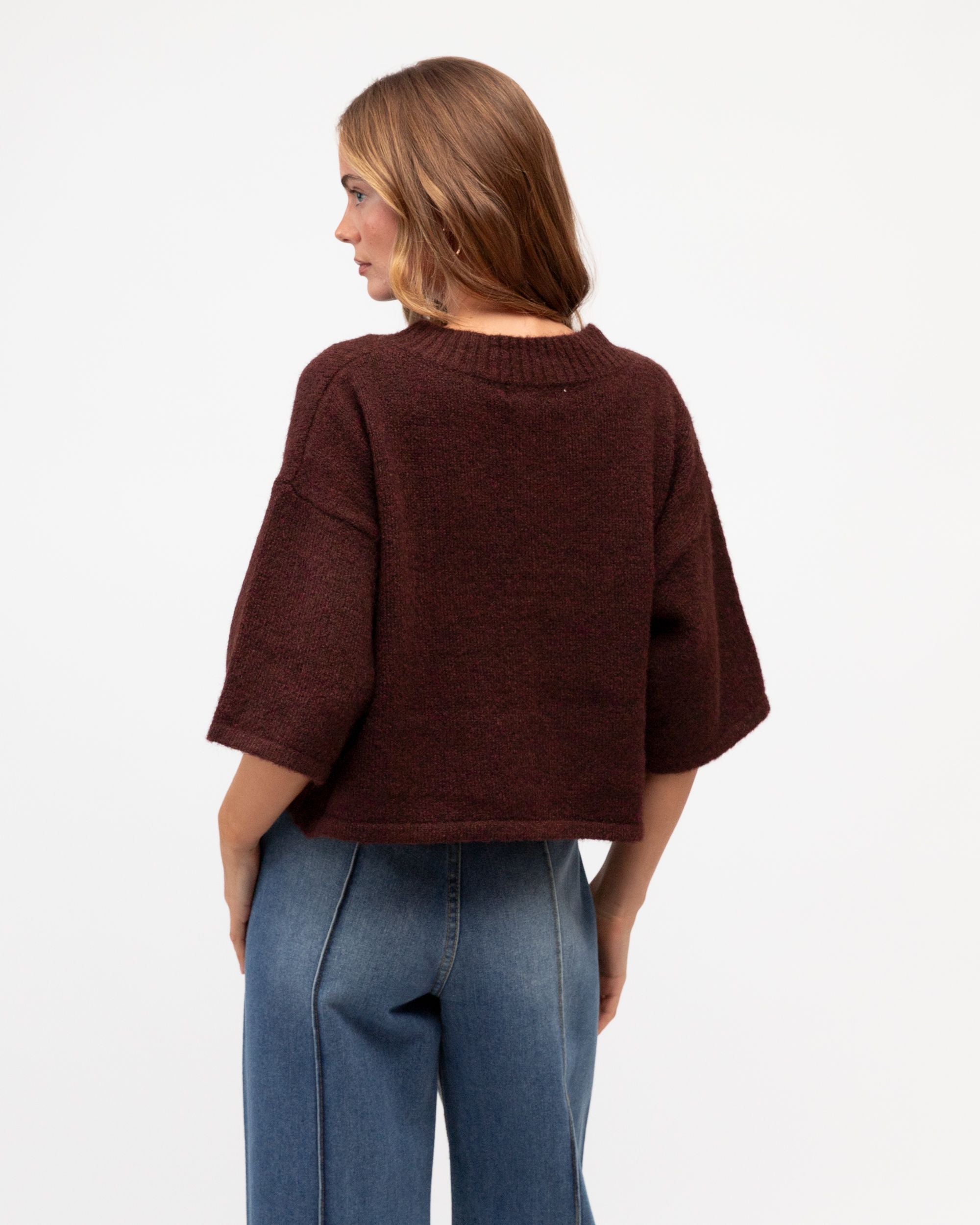PAPER HEART / SIMONE CARDIGAN / MERLOT / PH12130