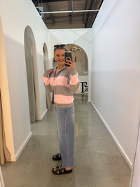 BY FRANKIE / PINK GREY ZIP / 2603
