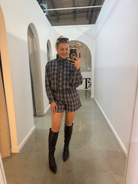 BY FRANKIE / BLUE PLAID SHORTS / 924-2