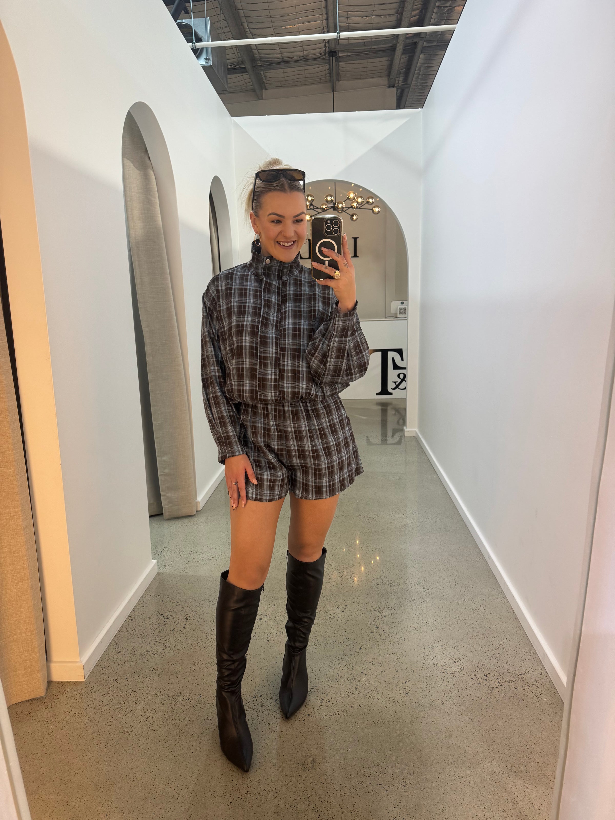 BY FRANKIE / BLUE PLAID SHORTS / 924-2