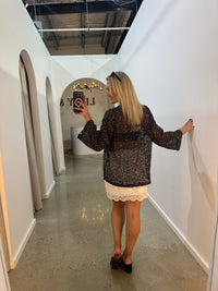 BY FRANKIE / BLACK L/S SEQUINS TOP / 837-3