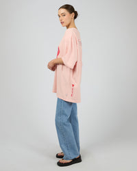 ALL ABOUT EVE / SNAKE EYES OVERSIZED TEE / PINK / 6469033