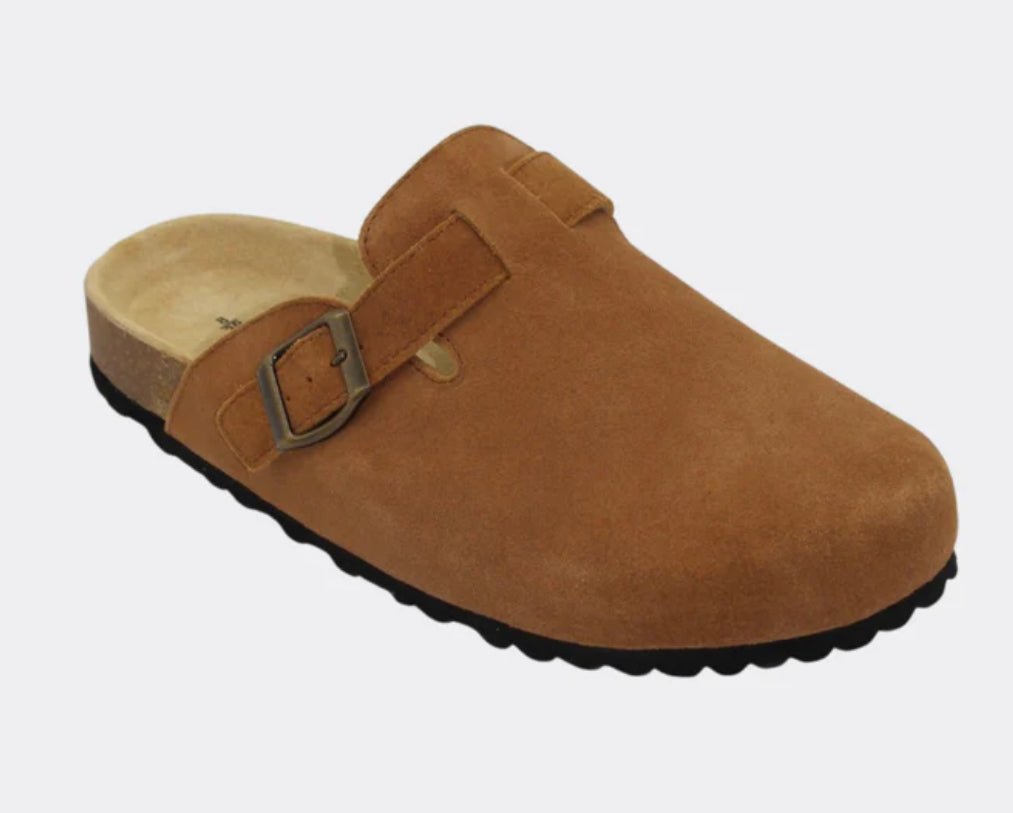 HUMAN / LARA SLIDE / TAN  SUEDE