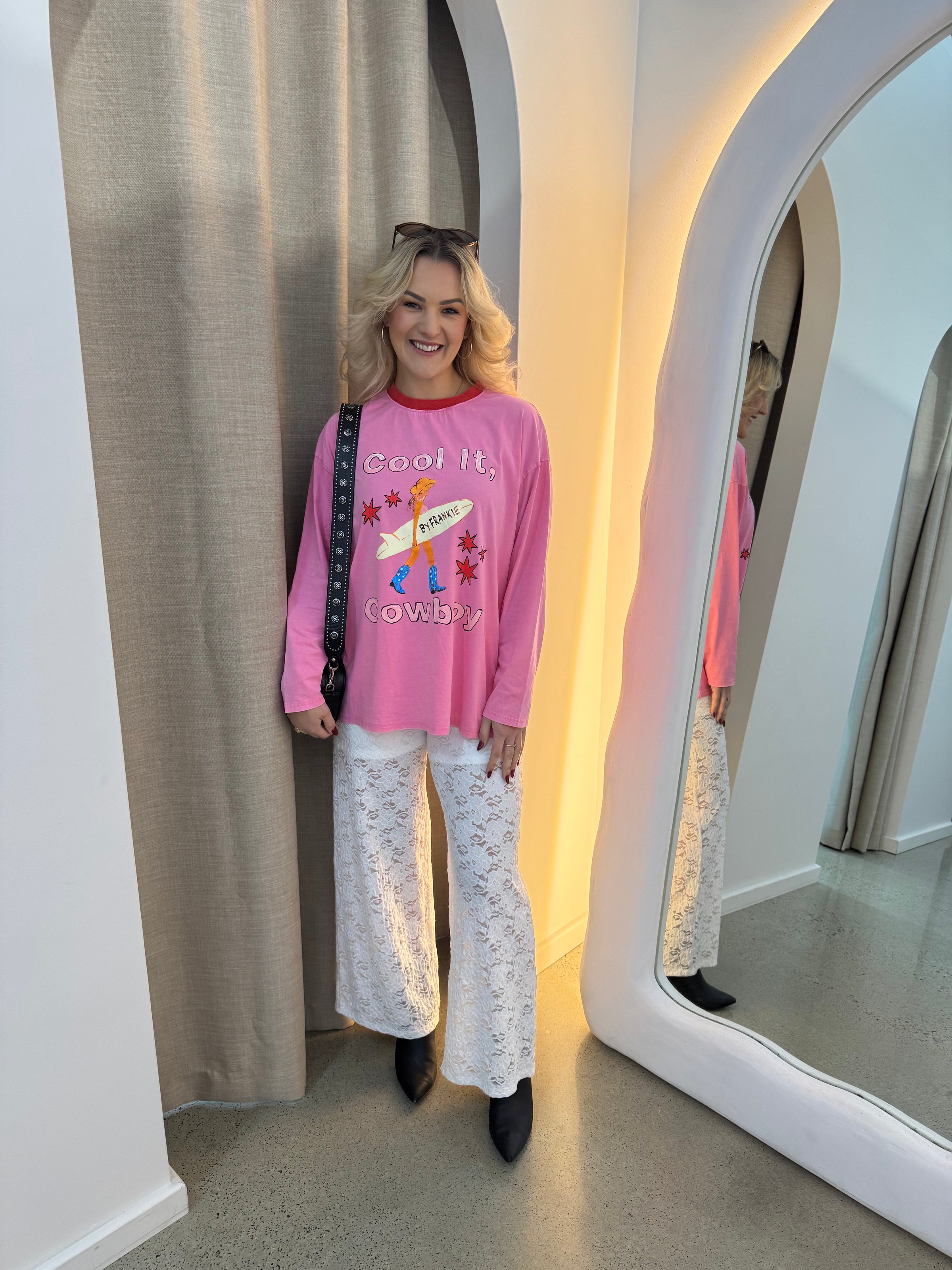 BY FRANKIE / COOL IT COWBOY LS TEE / PINK / 787-2