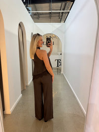 BY FRANKIE / MOCHA CUPRO PANTS  / 202613-2