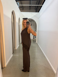 BY FRANKIE / CHOCOLATE CUPRO PANTS / 202612-2