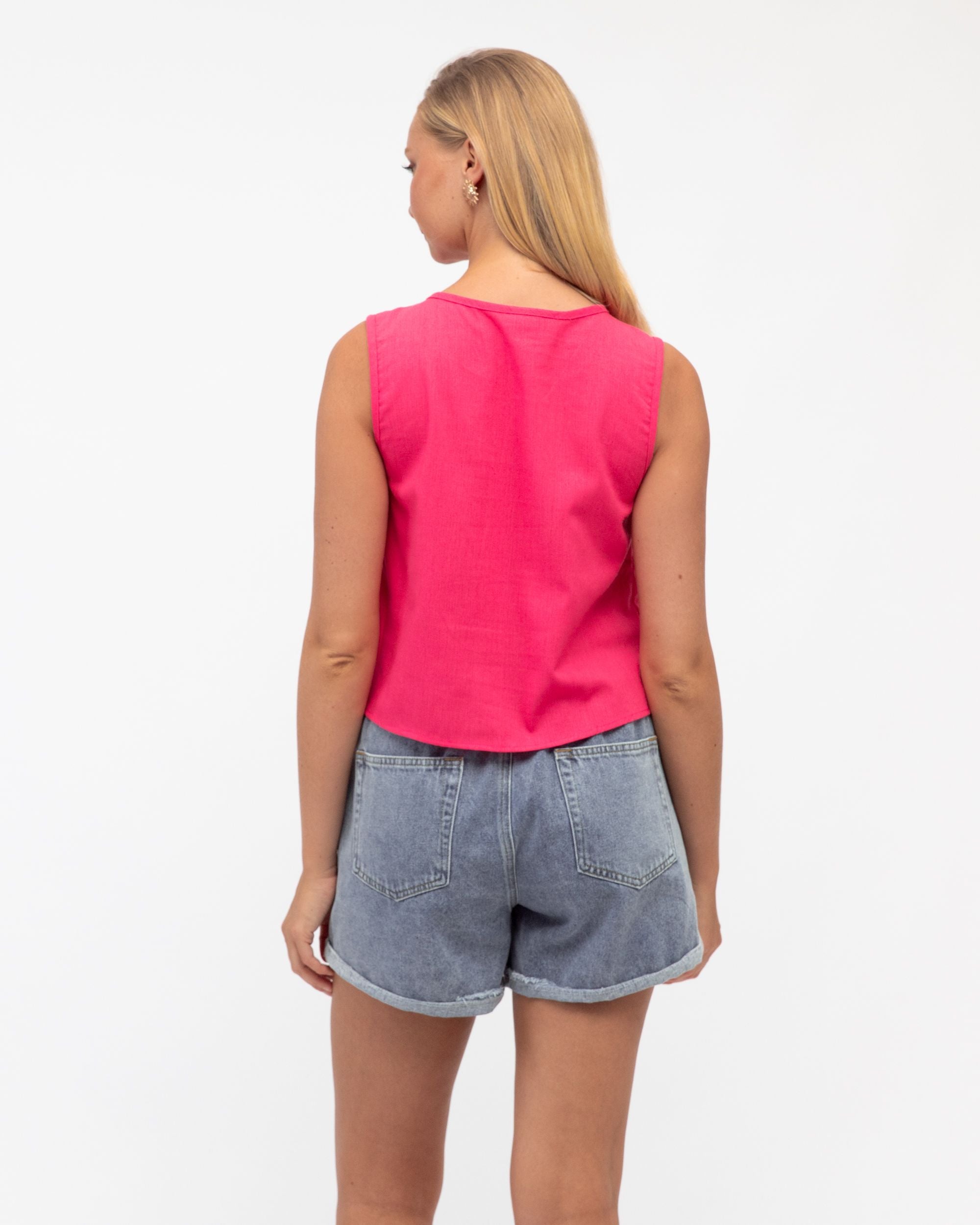 PAPER HEART / PLEAT TO PERFECTION TOP / HOT PINK / PH11919