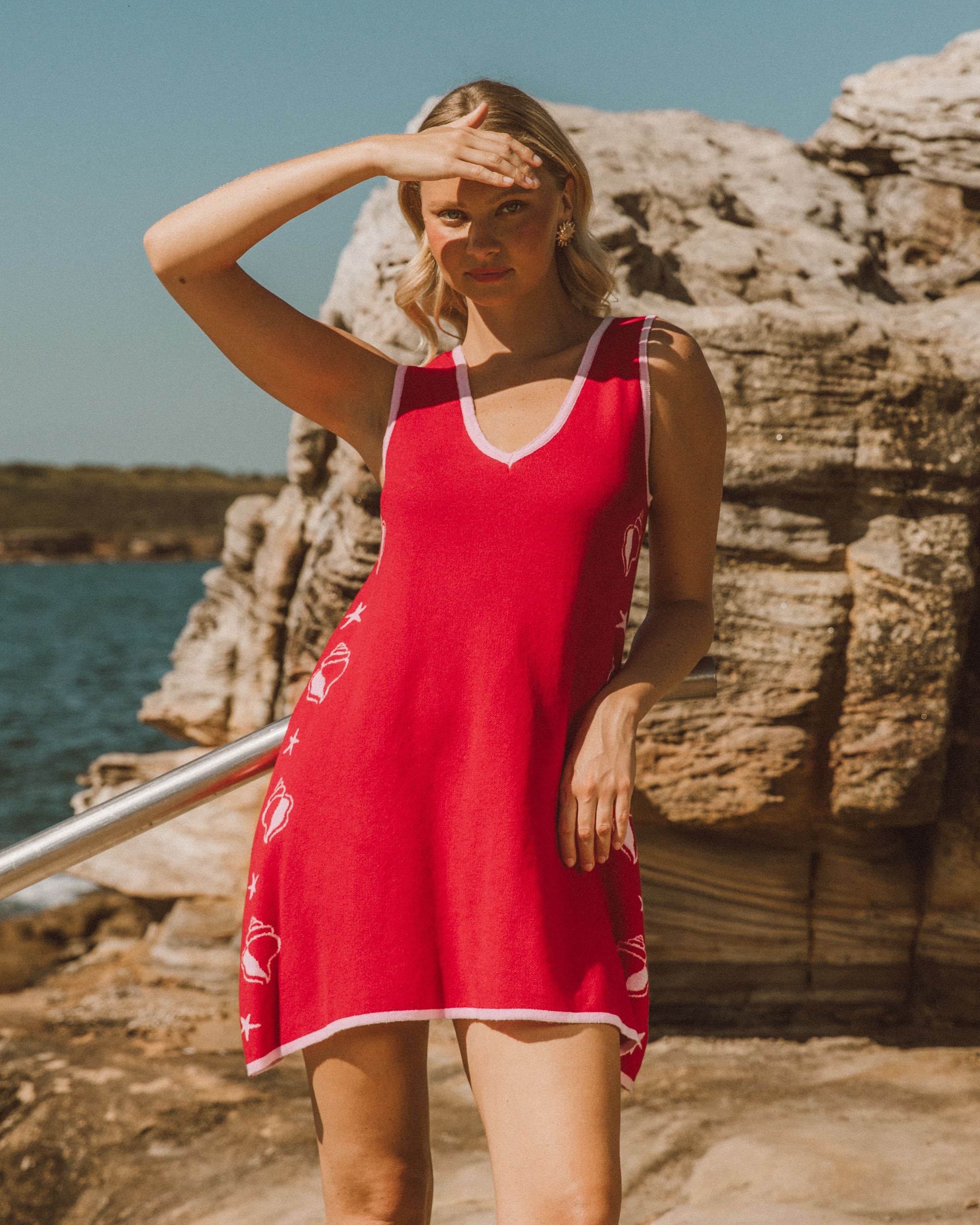 PAPER HEART / SHELLY KNIT DRESS RED / PH13226