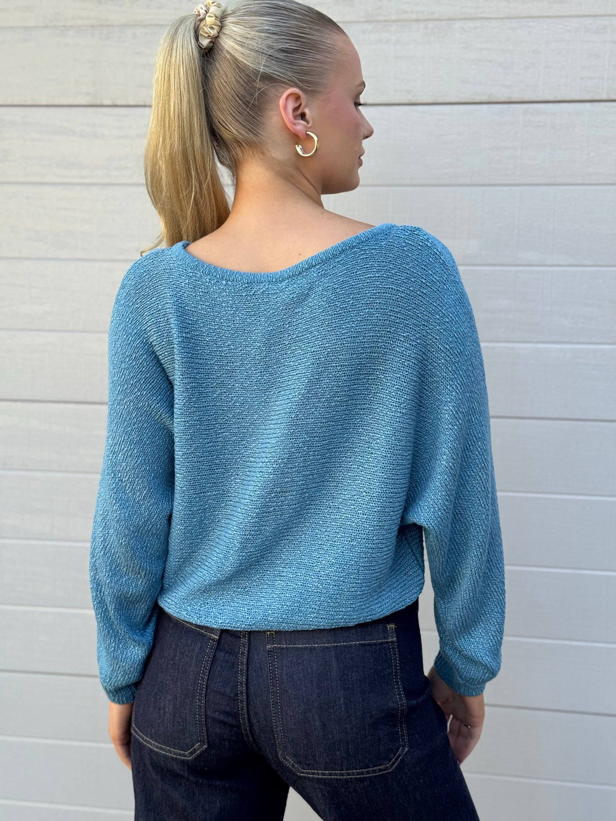 MOST / TAPE BOAT KNIT JUMPER / TEAL  / PR16516