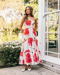 SCARLET ROSE MAXI DRESS 🌹