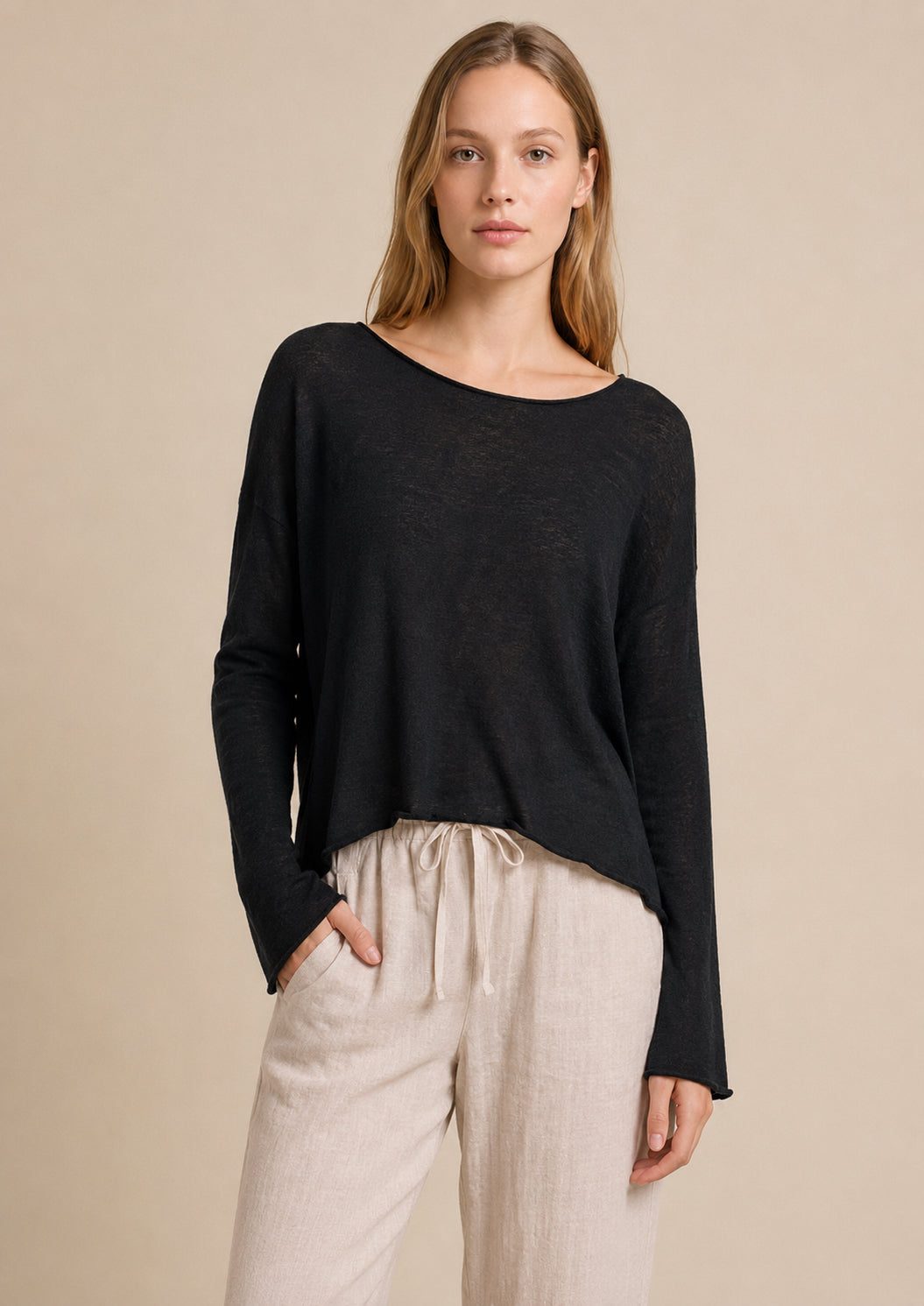 LITTLE LIES / NELLIE TOP / BLACK / S 23052904