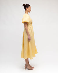 WHITE CLOSET / LEMON TWIST LINEN DRESS / TFL8545-27