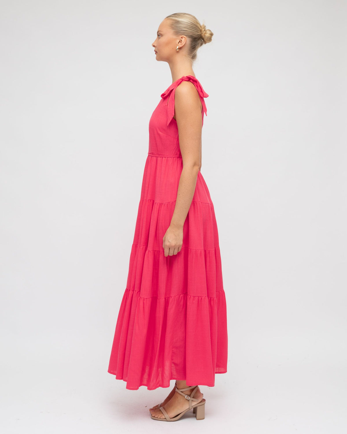 EBBY & I / ELLESMERE ONE SHOULDER DRESS / PINK