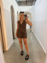BY FRANKIE / ASY CHOCOLATE SHORTS / 53-6