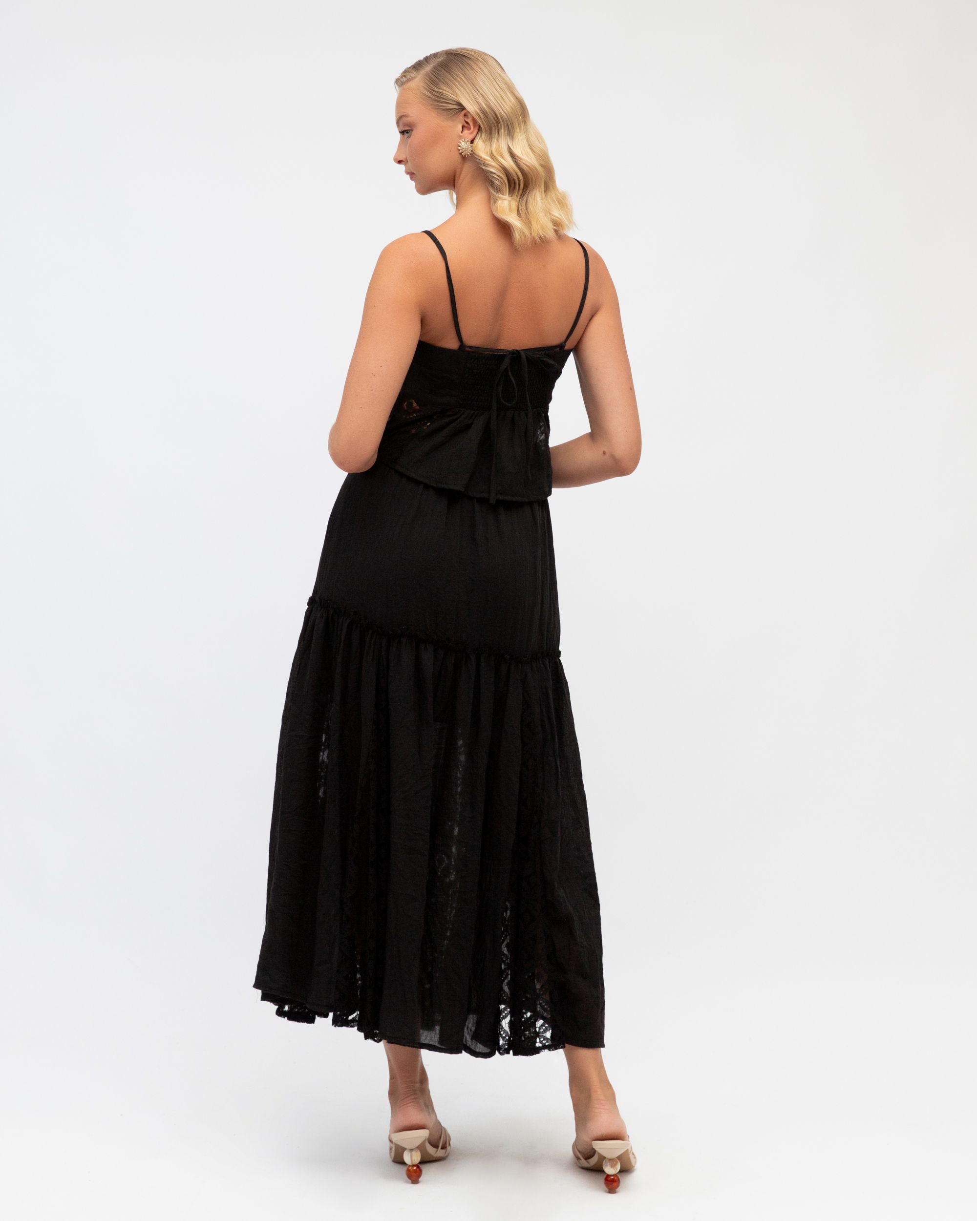 PAPER HEART / INDIANNA BLACK LACE INSERT SKIRT / PH13201