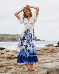 LABEL OF LOVE / INDIGO ISLAND MIDI DRESS / LOLE11066-7