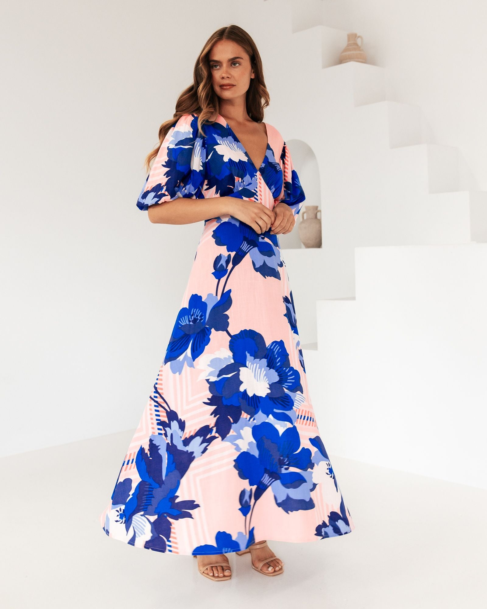 EBBY & I / SAPHIRE BLOOM DRESS / VVNE11105