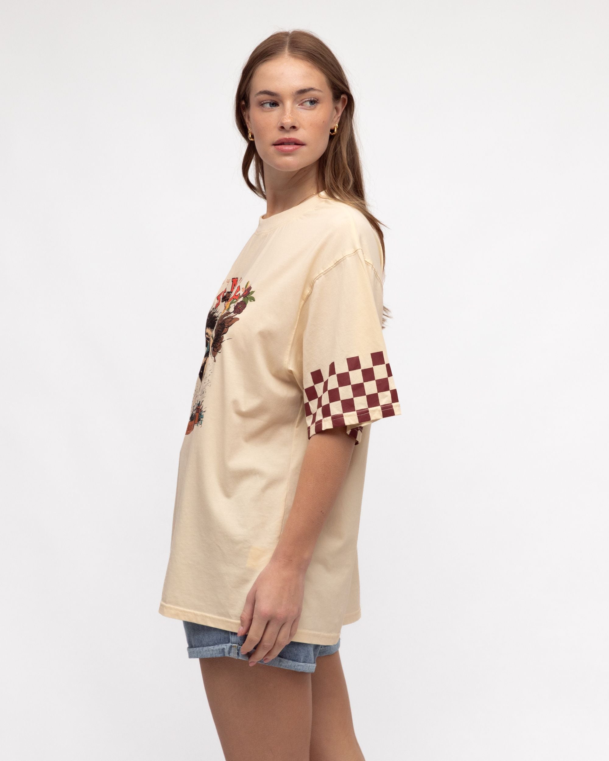 PAPER HEART / KHAKI BEAUTY TEE / / CREAM / PHE13227