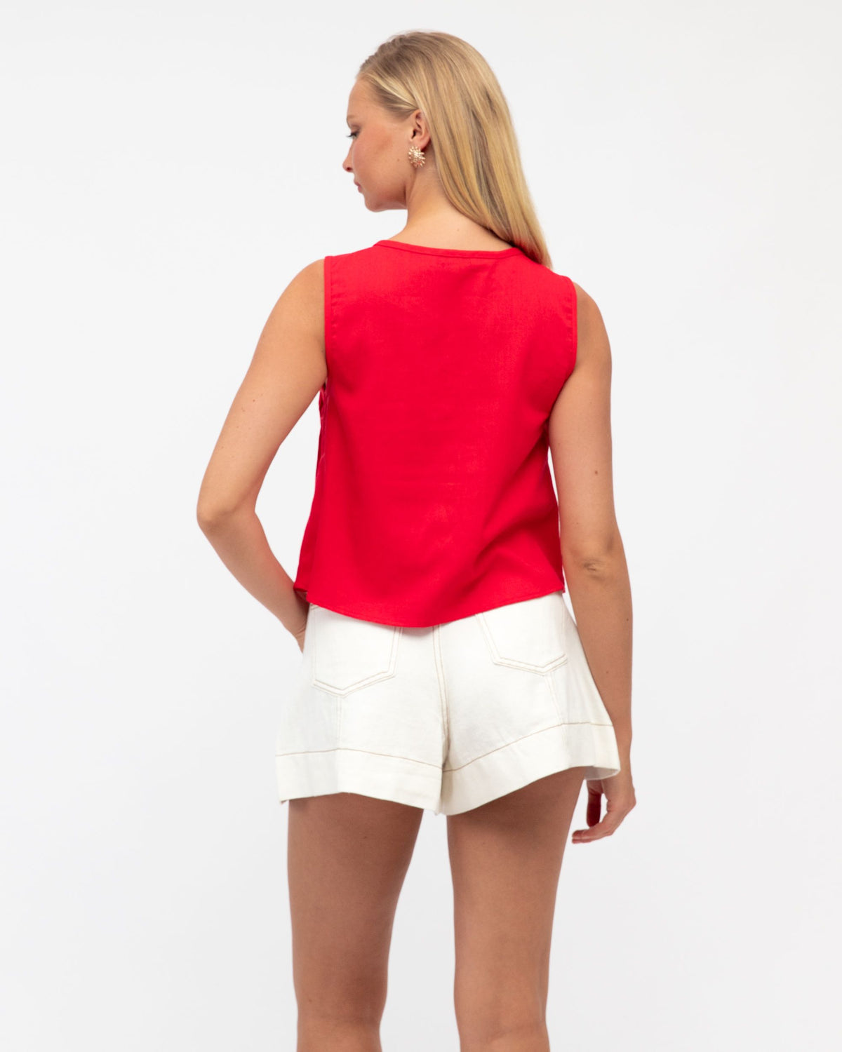 PAPER HEART / PLEAT TO PERFECTION TOP / RED / PH11919
